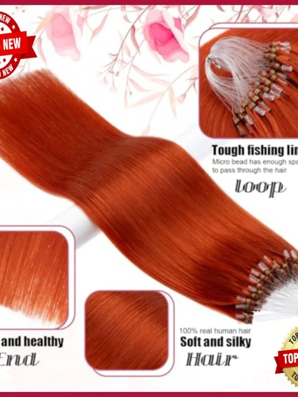 18 Inch Real Human Hair Micro Loop Extensions 50g Straight Remy